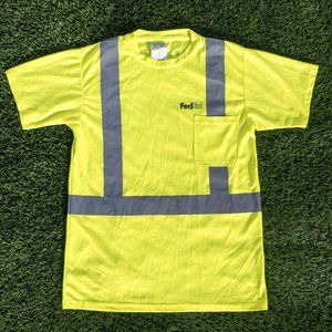FedEx OccuNomix Classic Short Sleeve T-Shirt, Medium, Hi-Vis Yellow, LUX-SSETP2B
